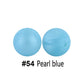 12/15mm Round Pearl Blue Silicone Beads C#54