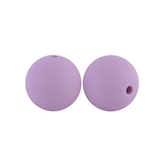 12/15mm Round Lilac Silicone Beads C#57