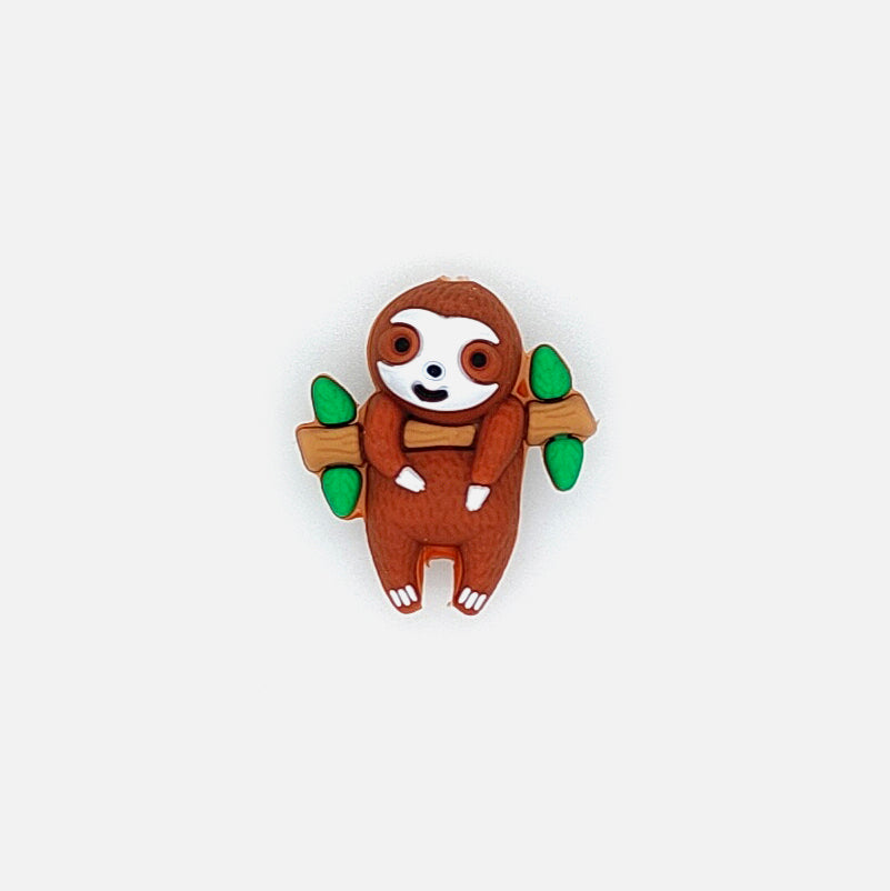 3D Sloth Focal Silicone Beads