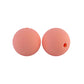 12/15mm Round Honey Peach Silicone Beads C#58