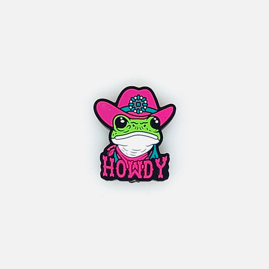 Cowgirl Frog Focal Silicone Beads