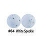 12/15mm Round White Speckle Silicone Beads C#64