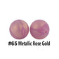 12/15mm Round Metallic Rose Gold Silicone Beads C#65