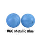 12/15mm Round Metallic Blue Silicone Beads C#66