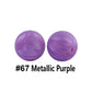 12/15mm Round Metallic Purple Silicone Beads C#67