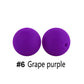 12/15mm Round Grape Purple Silicone Beads C#06