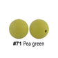 12/15mm Round Pea Green Silicone Beads C#71