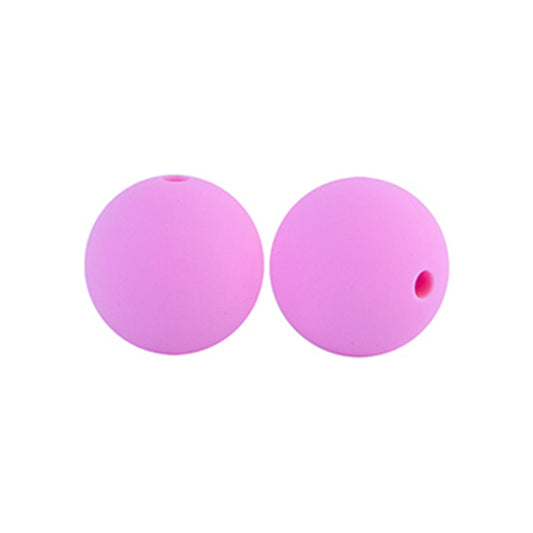 12/15mm Round Pink Butterfly Silicone Beads C#72