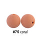 12/15mm Round Coral Silicone Beads C#75