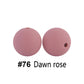 12/15mm Round Dawn Rose Silicone Beads C#76