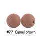 12/15mm Round Camel Brown Silicone Beads C#77