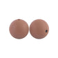 12/15mm Round Camel Brown Silicone Beads C#77