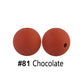 12/15mm Round Chocolate Silicone Beads C#81