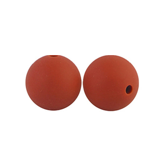 12/15mm Round Chocolate Silicone Beads C#81