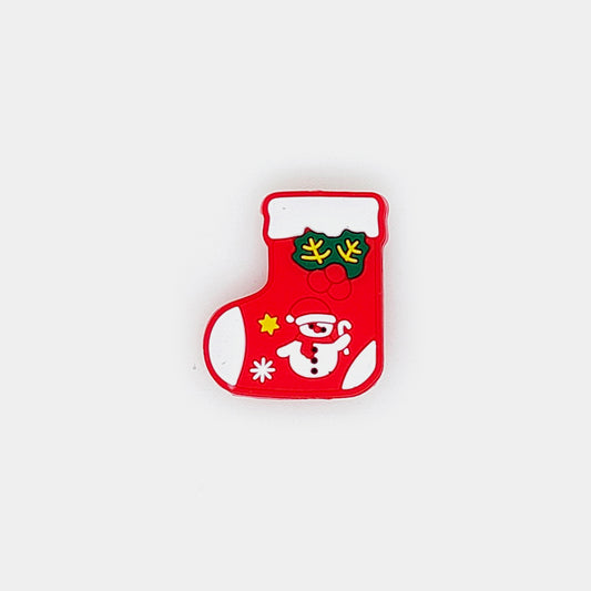 Christmas Stocking Focal Silicone Beads