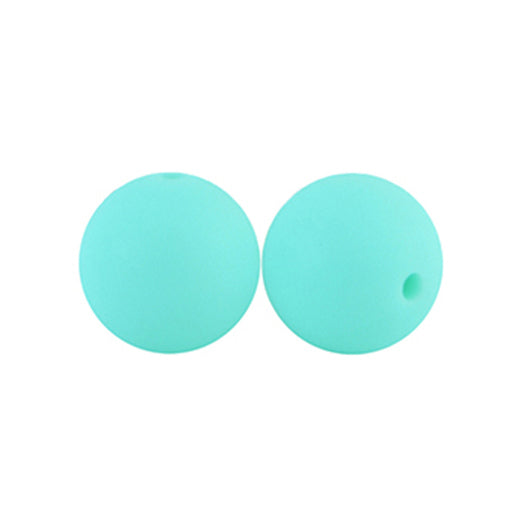 12/15mm Round Blue Green Silicone Beads C#82