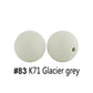 12/15mm Round Glacier Grey Silicone Beads C#83