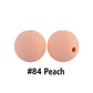 12/15mm Round Peach Silicone Beads C#84