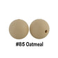 12/15mm Round Oatmeal Silicone Beads C#85