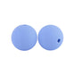 12/15mm Round Pastel Blue Silicone Beads C#86