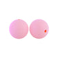 12/15mm Round Quartz Pink Silicone Beads C#87