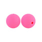 12/15mm Round Pink Silicone Beads C#89