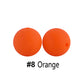 12/15mm Round Orange Silicone Beads C#08