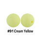 12/15mm Round Cream Yellow Silicone Beads C#91