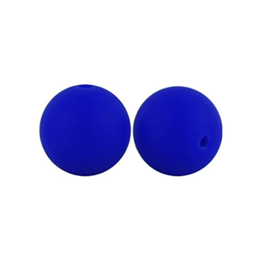 12/15mm Round Gem Blue Silicone Beads C#92