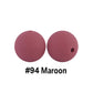 12/15mm Round Maroon Silicone Beads C#94