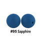 12/15mm Round Sapphire Silicone Beads C#95