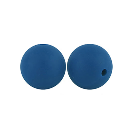 12/15mm Round Sapphire Silicone Beads C#95