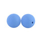 12/15mm Round Powder Blue Silicone Beads C#96