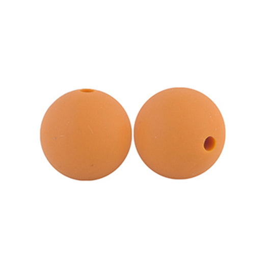 12/15mm Round Mango Silicone Beads C#97