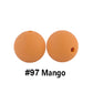 12/15mm Round Mango Silicone Beads C#97