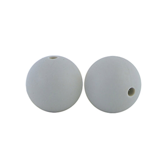 12/15mm Round Stone Grey Silicone Beads C#99