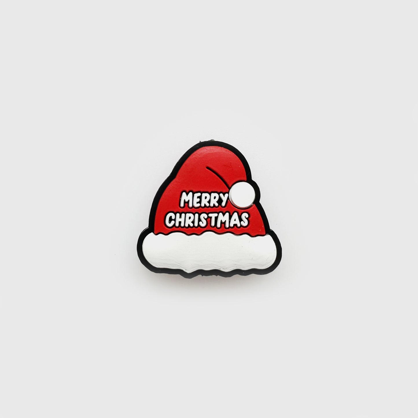 Merry Christmas Hat Focal Silicone Beads