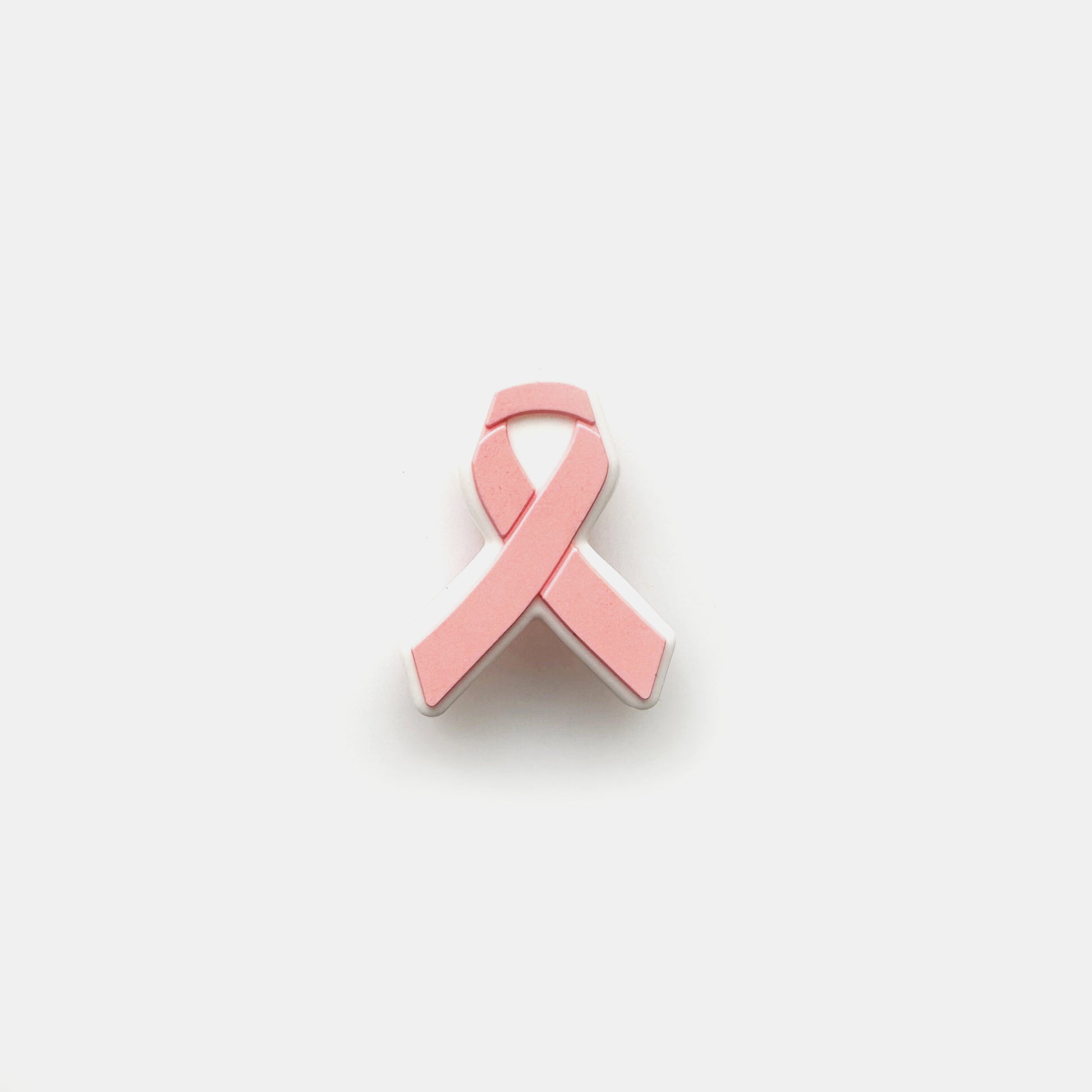 Breast Cancer Awareness Ribbon Silicone Focal Beads