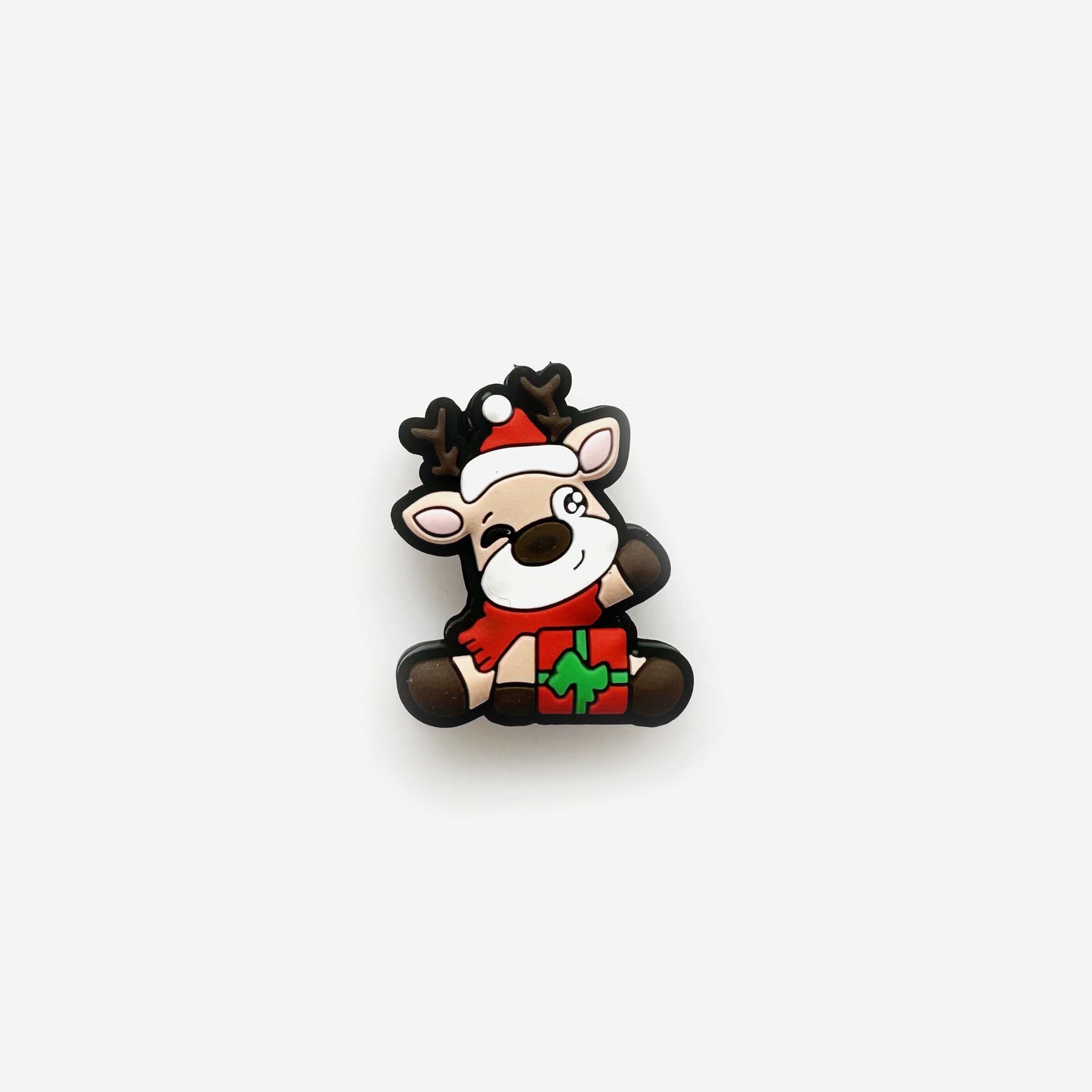 Christmas Reindeer Focal Silicone Beads