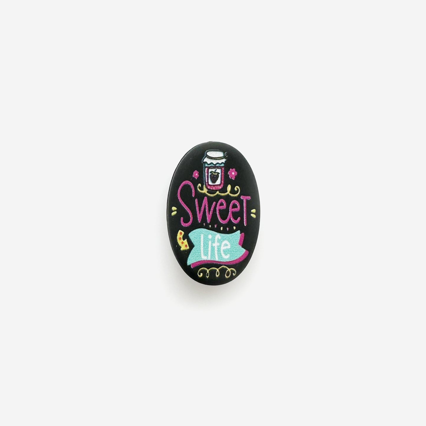 Sweet Life Print Focal Silicone Beads