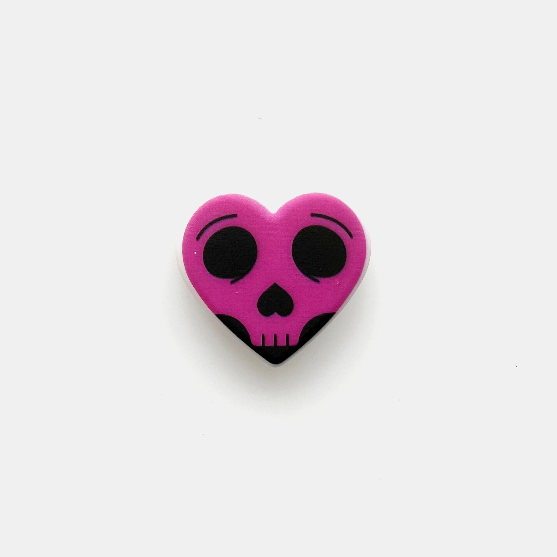 Heart Skull Focal Silicone Beads