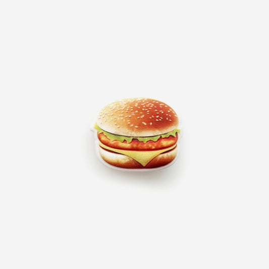 Hamburger Focal Silicone Beads