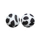 15mm Luminous Cow Print Round Silicone Beads ZR#07