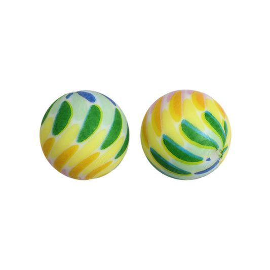 15mm Bubblegum Print Round Silicone Beads ZR#102