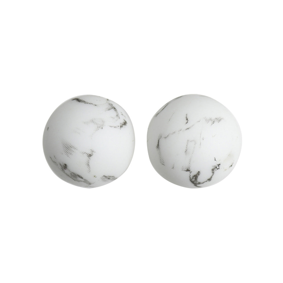 15mm Marble Print Round Silicone Beads ZR#104