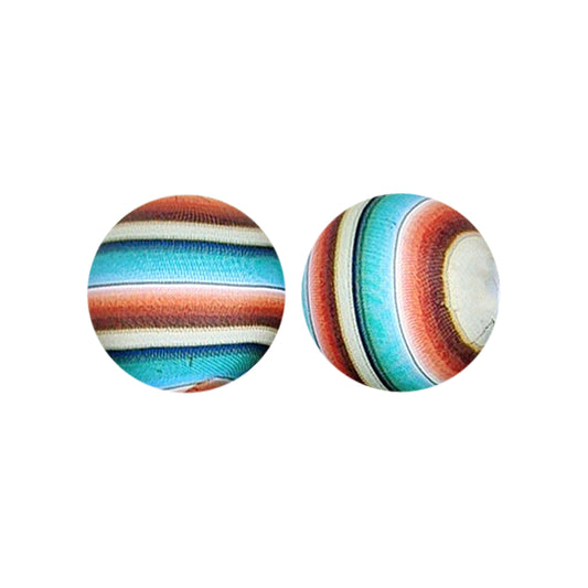 15mm Sunrise at Sea Print Round Silicone Beads ZR#170