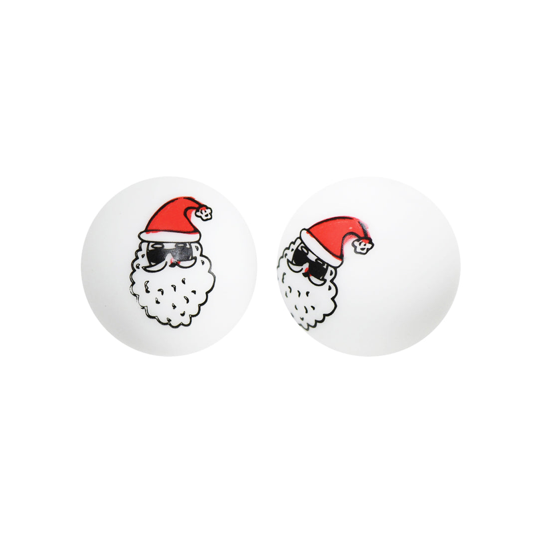 15mm Santa Print Round Silicone Beads ZR#188