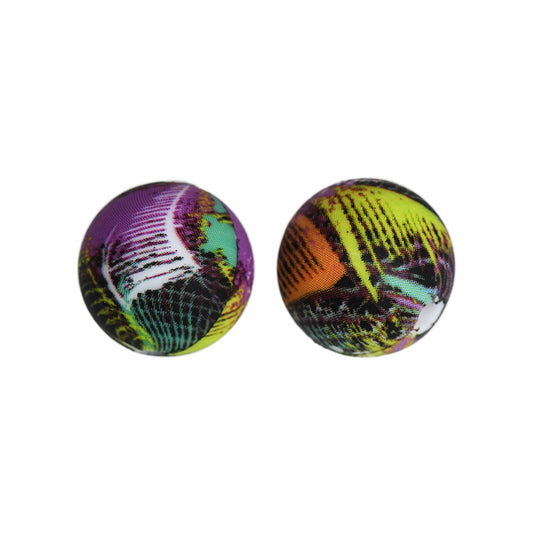 15mm Graffiti on Old Wall Print Round Silicone Beads ZR#208