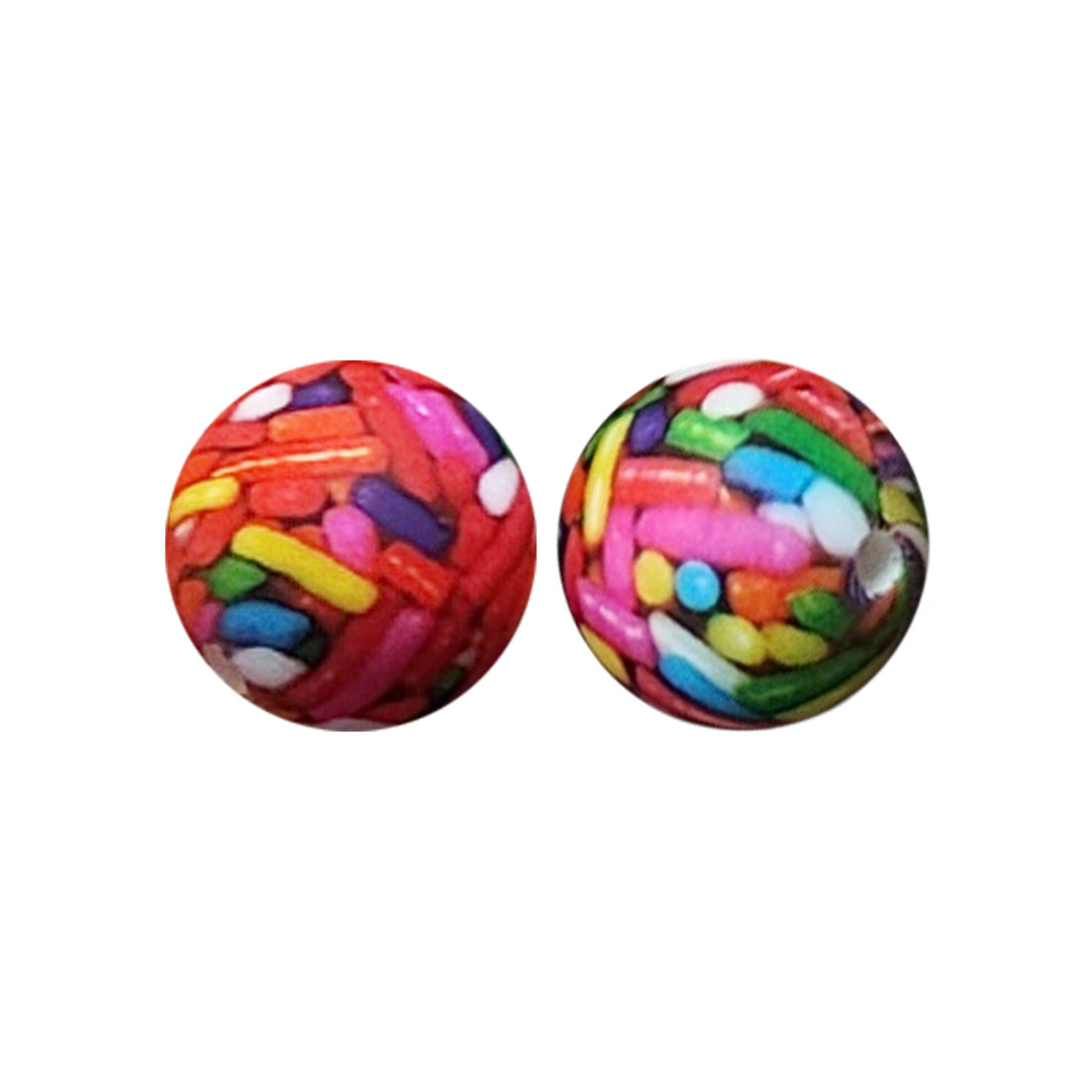 15mm Pill Print Round Silicone Beads ZR#64