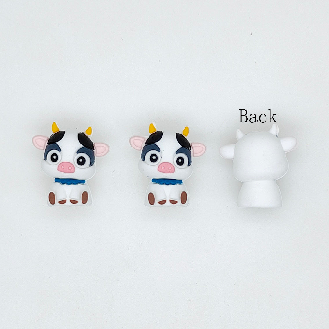 3D Cow Focal Silicone Beads